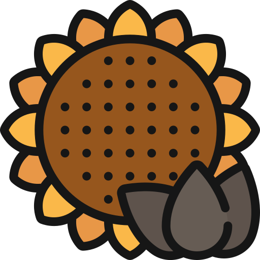 Sunflower seed Juicy Fish Lineal color icon