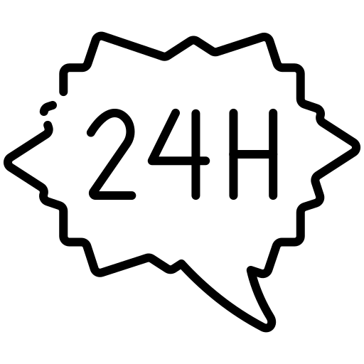 24 часа Generic black outline иконка