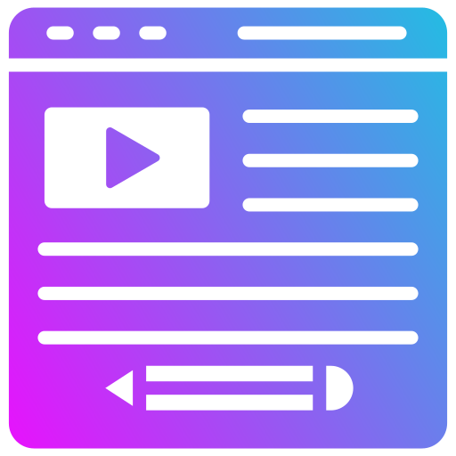 video Generic gradient fill icona
