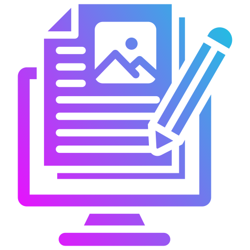 Content writing Generic gradient fill icon