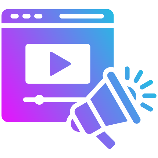 videomarketing Generic gradient fill icoon