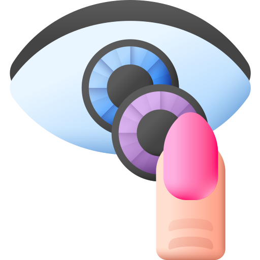 lentes de contacto 3D Color icono