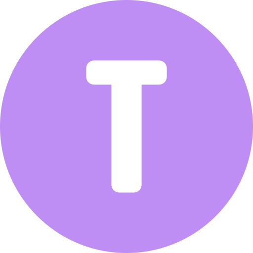 litera t Generic color fill ikona