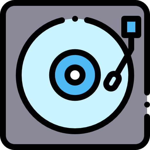 Turntable Detailed Rounded Lineal color icon