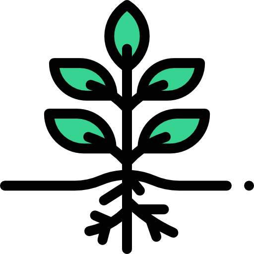식물 Detailed Rounded Lineal color icon