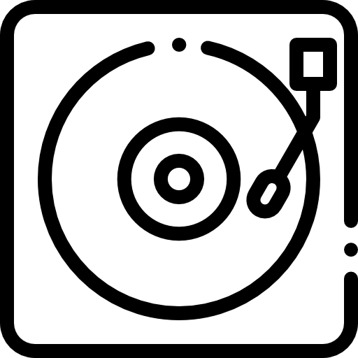 draaitafel Detailed Rounded Lineal icoon