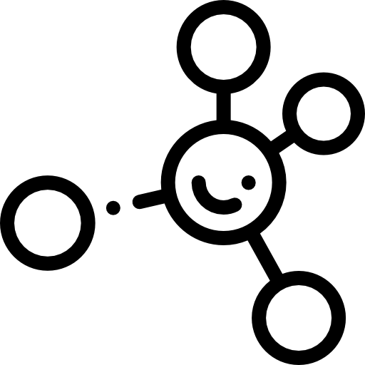 분자 Detailed Rounded Lineal icon