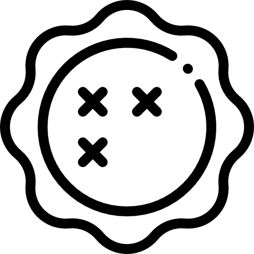 자수 Detailed Rounded Lineal icon
