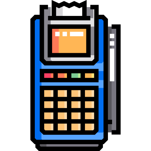 terminale di pagamento Detailed Straight Lineal color icona