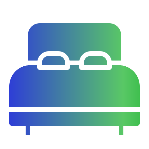 podwójne łóżko Generic gradient fill ikona