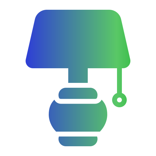 lámpara de mesa Generic gradient fill icono