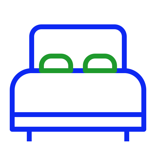 podwójne łóżko Generic color outline ikona