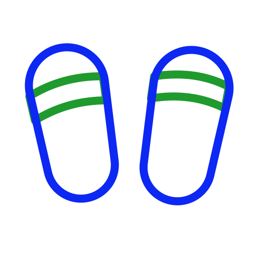 zapatilla Generic color outline icono