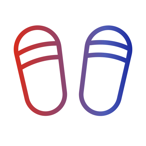 pantofola Generic gradient outline icona