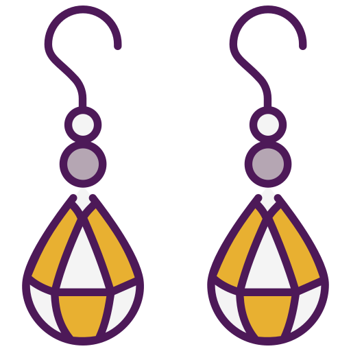 Earrings Generic color lineal-color icon