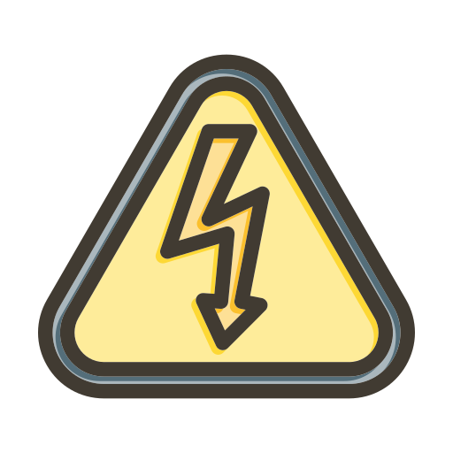 Electrical danger sign Generic color lineal-color icon