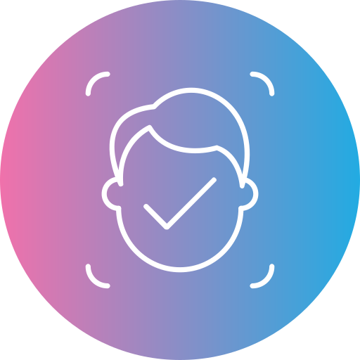 Facial recognition Generic gradient fill icon