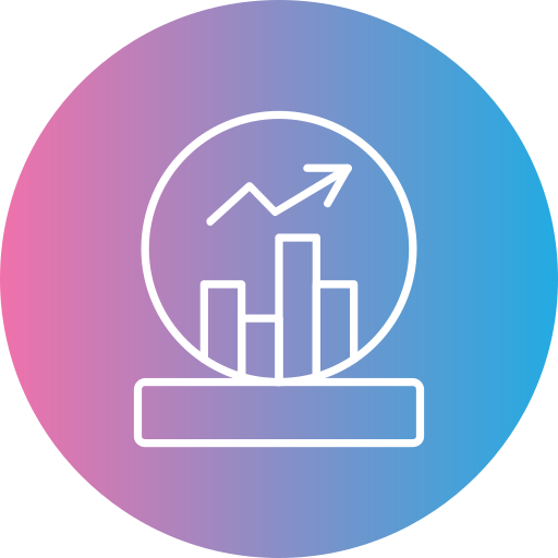 Barchart Generic gradient fill icon