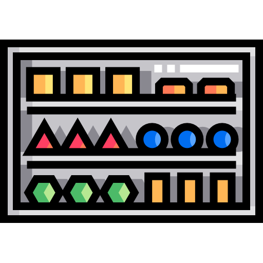 estante Detailed Straight Lineal color icono