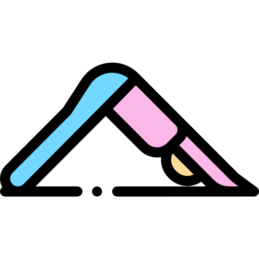 Downward facing dog Detailed Rounded Lineal color icon