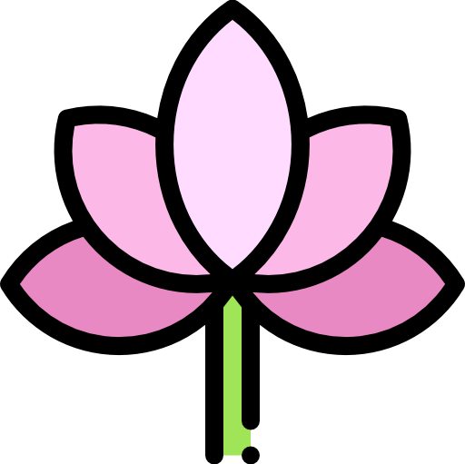 연꽃 Detailed Rounded Lineal color icon