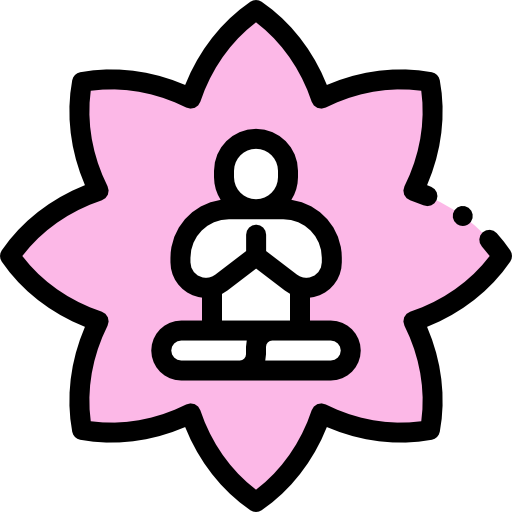 meditation Detailed Rounded Lineal color icon