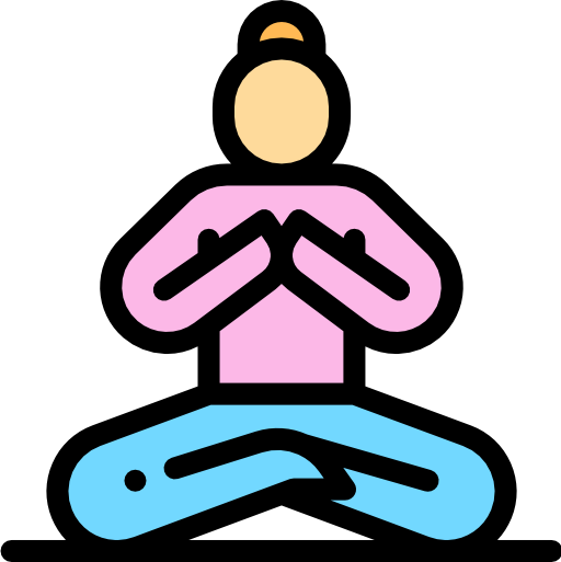 lotus position Detailed Rounded Lineal color icon