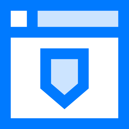 Web security Vitaliy Gorbachev Blue icon