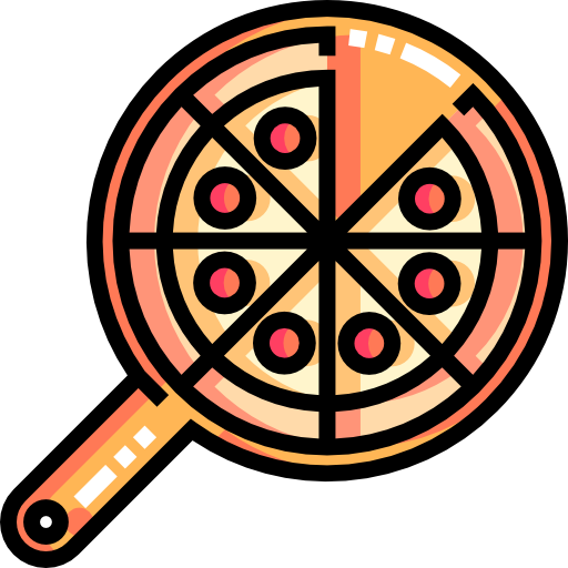피자 Detailed Straight Lineal color icon