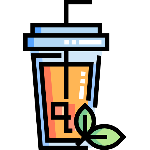 Iced tea Detailed Straight Lineal color icon