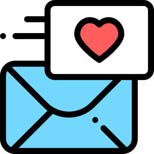 Love letter Detailed Rounded Lineal color icon