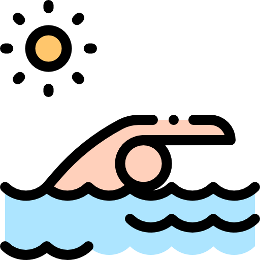 泳ぐ Detailed Rounded Lineal color icon