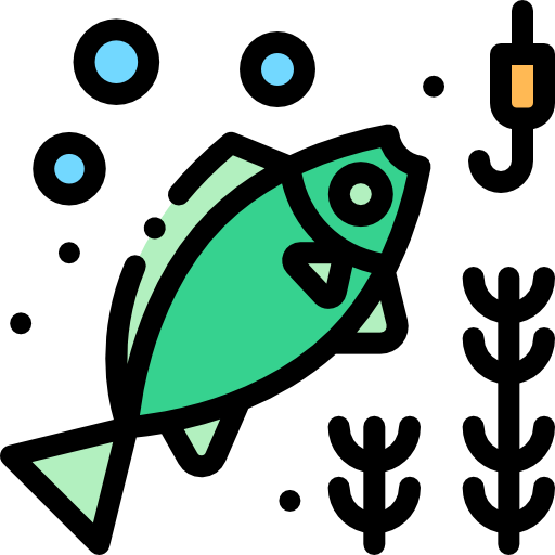 釣り Detailed Rounded Lineal color icon