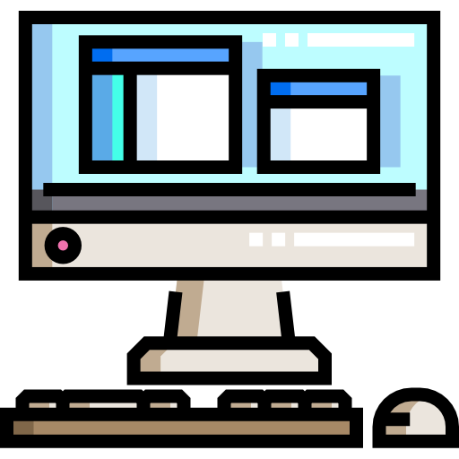 컴퓨터 Detailed Straight Lineal color icon