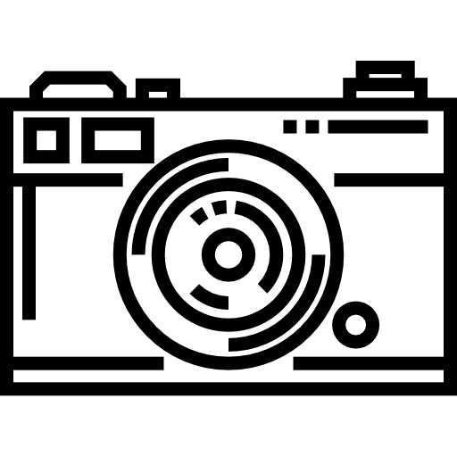 telecamera Detailed Straight Lineal icona