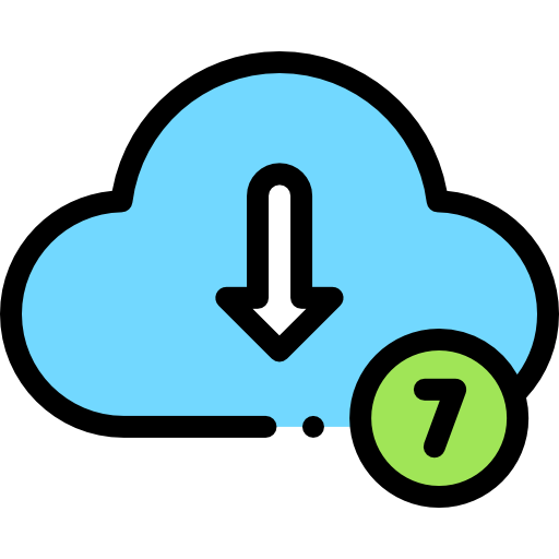 almacenamiento en la nube Detailed Rounded Lineal color icono