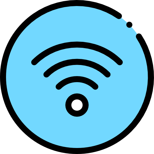 señal wifi Detailed Rounded Lineal color icono