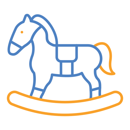 cheval jouet Generic color outline Icône