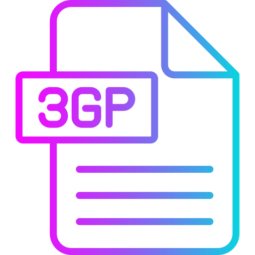 3gp Generic gradient outline icono