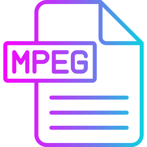 mpeg Generic gradient outline icon