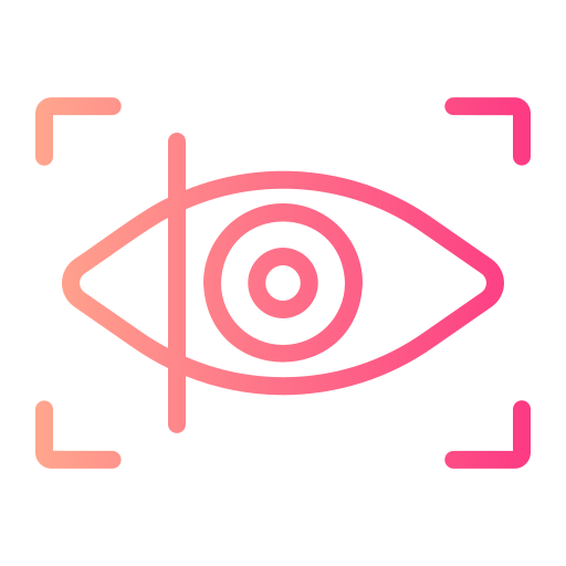 oog scan Generic gradient outline icoon