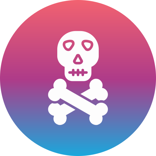 calavera y huesos Generic gradient fill icono