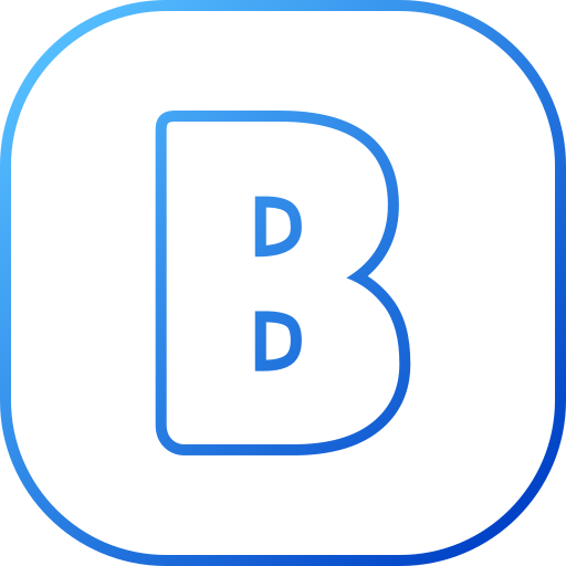 文字b Generic gradient outline icon