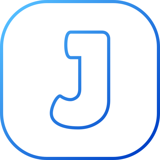 litera j Generic gradient outline ikona