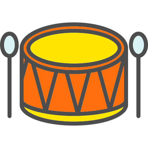 ドラムキット Generic color lineal-color icon