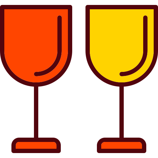 와인 잔 Generic color lineal-color icon