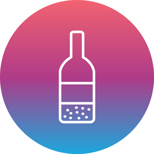 bottiglia di vino Generic gradient fill icona