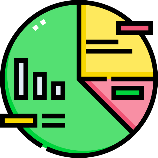 Круговая диаграмма Detailed Straight Lineal color иконка