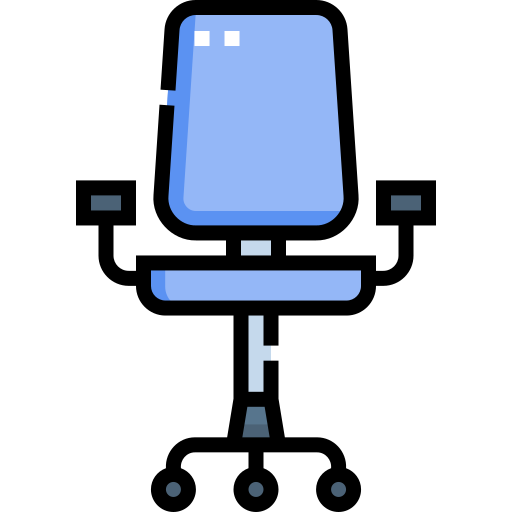 silla de oficina Detailed Straight Lineal color icono