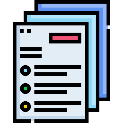 Document Detailed Straight Lineal color icon